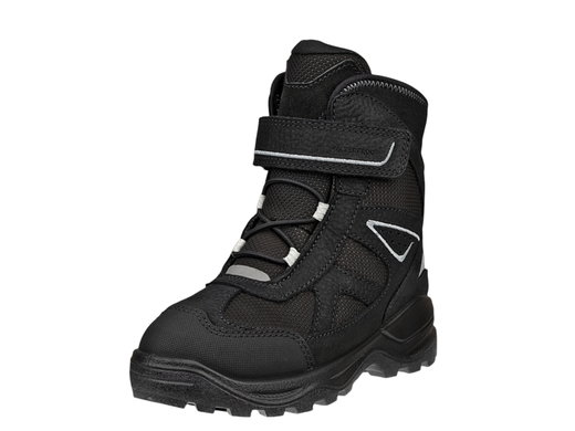 Ecco Winterstiefel Snow Mountain Lace (Premium-Leder und Textil, wasserdicht) schwarz Kinder