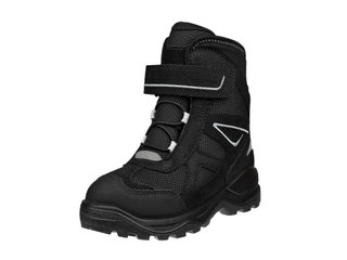 Ecco zimowe buty Snow Mountain (skóra nubukowa/tekstylia, wodoodporne) czarne dziecięce