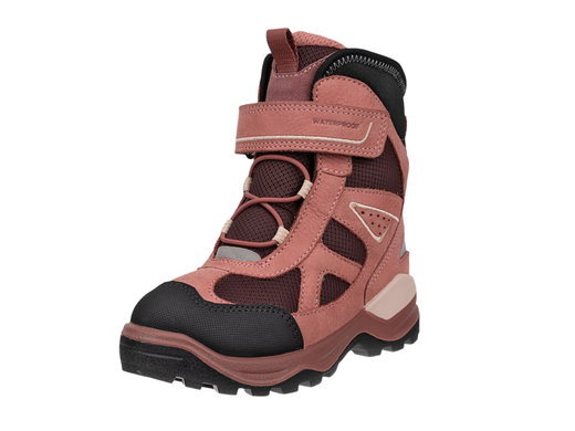 Ecco zimowe buty śniegowe Snow Mountain (skóra nubukowa/tekstylia, wodoodporne) różowe dziewczęce