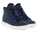 Ecco Winterstiefel Street Tray Mid GTX Boot (Nubukleder, wasserdicht) skyblau Kinder