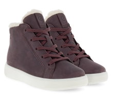 Ecco Winterstiefel Street Tray Mid GTX Boot (Nubukleder, wasserdicht) plumbraun Kinder