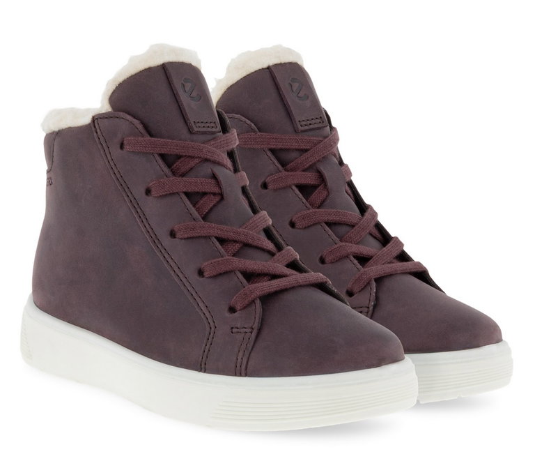 Ecco Winterstiefel Street Tray Mid GTX Boot (Nubukleder, wasserdicht) plumbraun Kinder