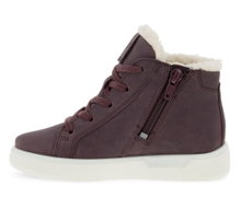 Ecco Winterstiefel Street Tray Mid GTX Boot (Nubukleder, wasserdicht) plumbraun Kinder