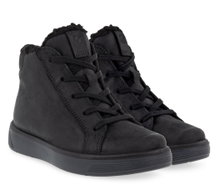 Ecco Winterstiefel Street Tray Mid GTX Boot (Nubukleder, wasserdicht) schwarz Kinder