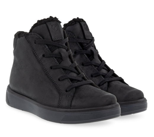 Ecco Winterstiefel Street Tray Mid GTX Boot (Nubukleder, wasserdicht) schwarz Kinder