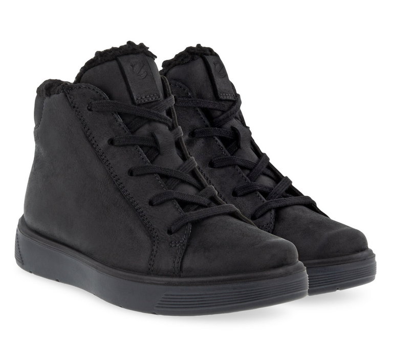 Ecco Winterstiefel Street Tray Mid GTX Boot (Nubukleder, wasserdicht) schwarz Kinder