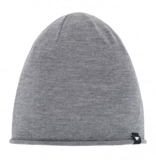 Eisbär Mütze (Beanie) Merinowolle Oversize Pulse grau - 1 Stück