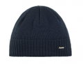 Eisbär Wintermütze (Beanie) Trop Strickmuster Merinowolle kobaltblau Herren