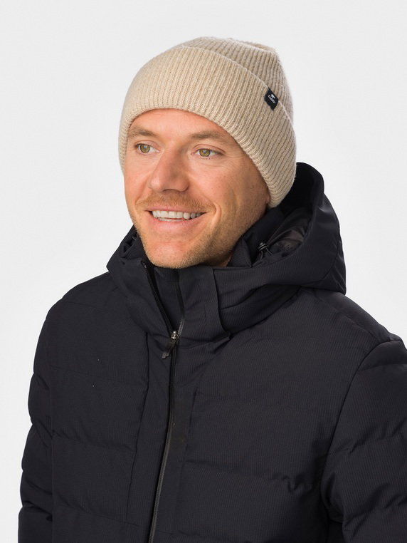 Eisbär Mütze (Beanie) Salma 2.0 - Merinomix, Rippstruktur - hellbraun - 1 Stück