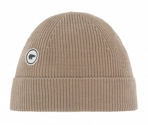 Eisbär Mütze (Beanie) Mino - Merinowolle - beige