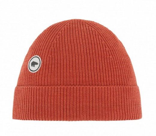 Eisbär Mütze (Beanie) Mino - Merinowolle - rot