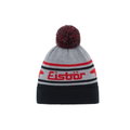 Eisbär Mütze (Pompon) Chani - Merinomix - schwarz/grau/rot - 1 Stück