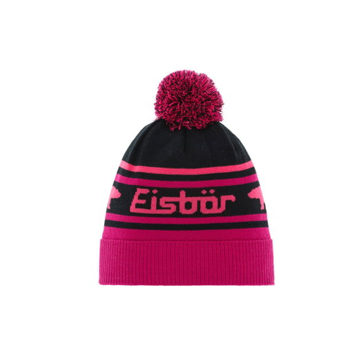 Eisbär Mütze (Pompon) Chani - Merinomix - rosa/grau/hellrosa - 1 Stück