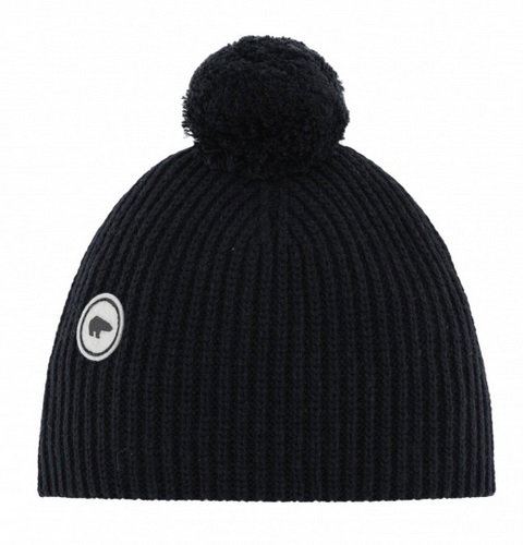 Polar Bear Hat (Pom Pom) Mirna - Cashmere - Black Women