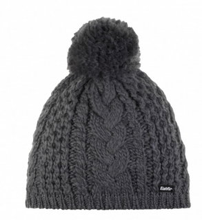 Eisbär Strickmütze (Pompon) Afra - anthrazitgrau