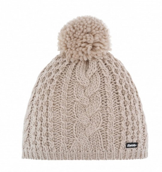 Eisbär Strickmütze (Pompon) Afra Damen - brushed silber - 1 Stück