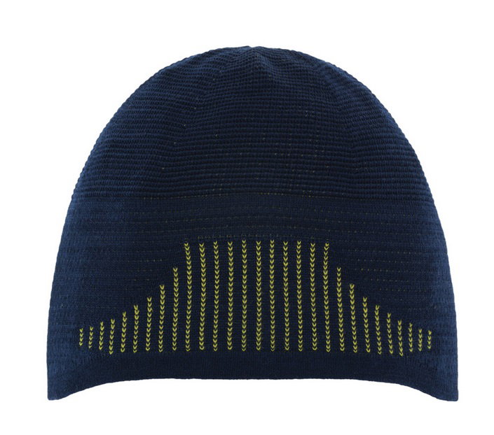 Eisbär Mütze (Beanie) Active (warm, hohe Funktionalität) deepblau/limegrün - 1 Stück