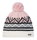 Eisbär Mütze (Pompon) Kathrin Damen - Merinomix - pink/weiss/schwarz - 1 Stück