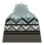 Eisbär Mütze (Pompon) Kathrin Damen - Merinomix - grün/blau/schwarz - 1 Stück