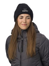 Polar Bear Winter Hat (Beanie) Mana - Fluffy Texture - Ladies Black - 1 Piece