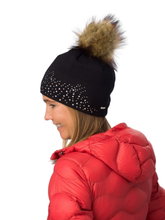 Polar Bear Hat (Pom Pom) Nalin Lux Crystal - Merinomix - Ladies Black - 1 Piece
