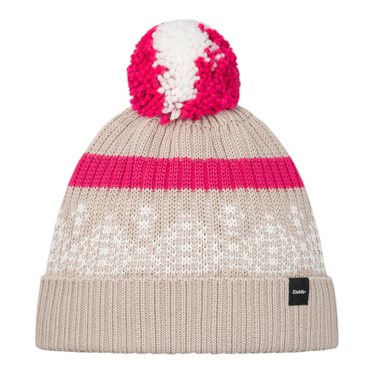 Eisbär Mütze (Pompon) Norrak - beige/weiss/pink