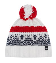 Eisbär Mütze (Pompon) Norrak - weiss/nachtblau/rot