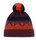 Eisbär Mütze (Pompon) Norrak - weinrot/orange/nachtblau