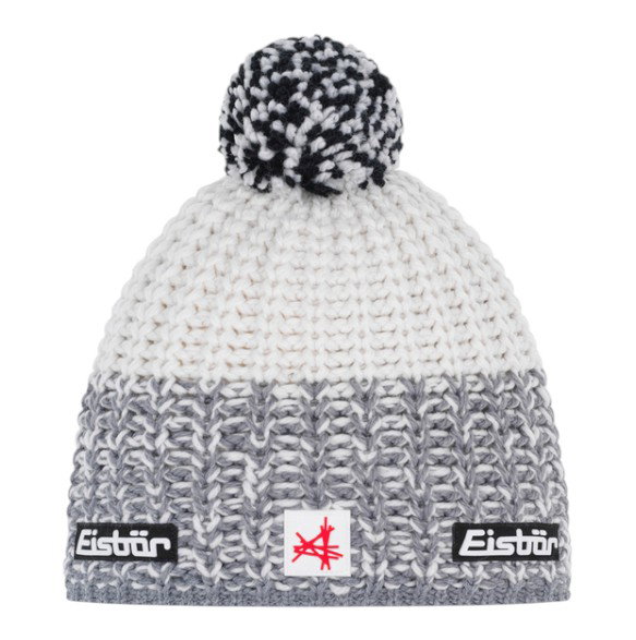 Polar Bear Hat (Pom Pom) Refocus SA - Merinomix - grey/white - 1 piece