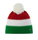 Polar Bear Winter Hat Star with Pom Pom (Pompon) Green/Red/White - 1 Piece