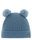 Eisbär Wintermütze (Pompon) Ponti - mit Wollpompon als Ohren - stahlblau - Kinder