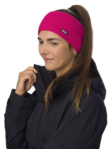 Polar Bear Headband Jamies (Lining made from fleece merino wool) pink Ladies
