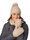 Polar Bear Knitted Hat (Pom Pom) Afra Ladies - sandstone brown - 1 piece