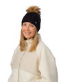 Eisbär Strickmütze (Pompon) Afra Lux - schwarz