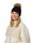 Polar Bear Knitted Hat (Pom Pom) Afra Lux - black