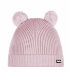 Eisbär Wintermütze (Pompon) Ponti - mit Wollpompon als Ohren - pink - Kinder
