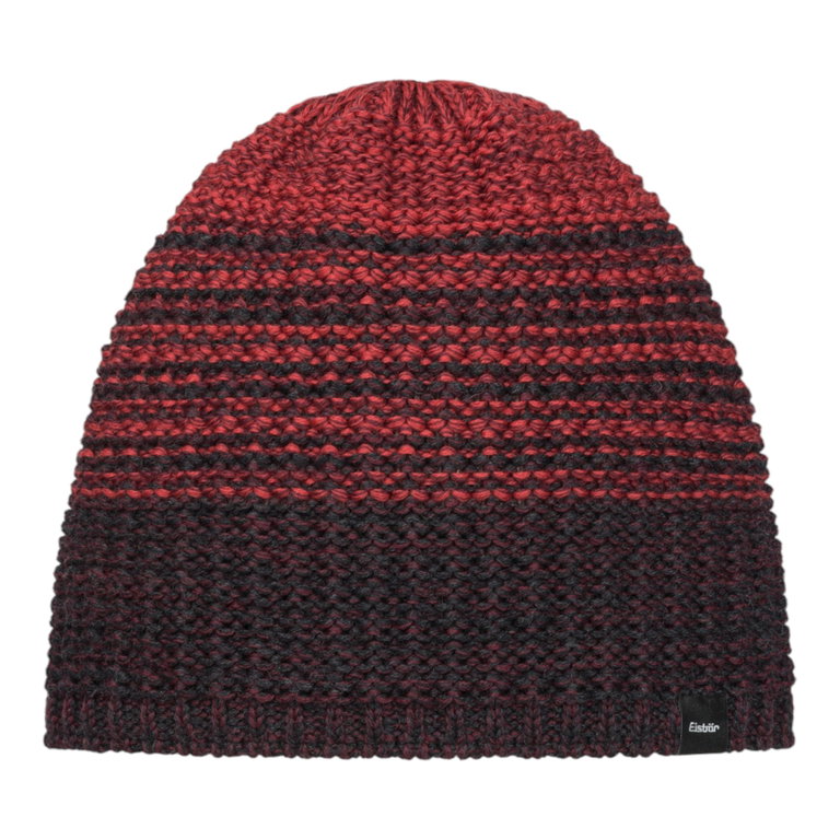 Eisbär Wintermütze (Beanie) Campo - Merinomix - rot/schwarz - 1 Stück
