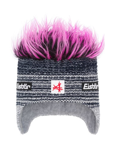 Eisbär Wintermütze (Ohrenmütze) Campo Cocker SA - grau/weiss/pink - 1 Stück
