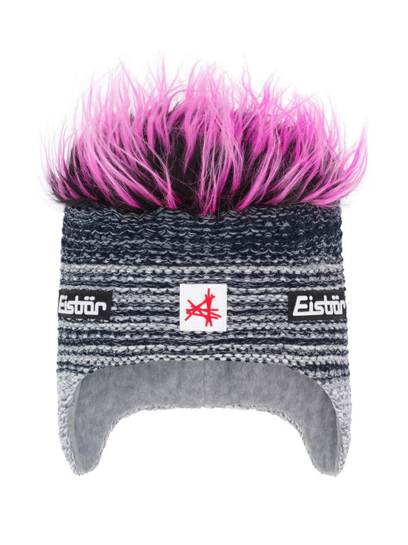 Eisbär Wintermütze (Ohrenmütze) Campo Cocker SA - grau/weiss/pink - 1 Stück