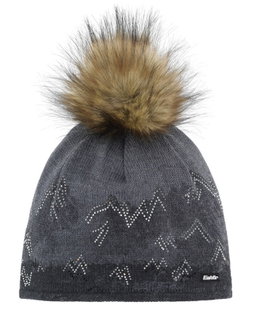 Eisbär Wintermütze (Bommel) Draw Lux Crystal schwarz/anthrazitgrau Damen