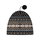 Eisbär Wintermütze Hanz mit Bommel (Pompon) schwarz/beige - 1 Stück