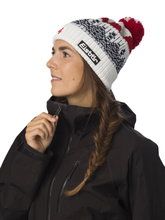 Eisbär Wintermütze Norrak Pompon SA - Merinomix, kuscheliges Fleece-Band - weiss - 1 Stück