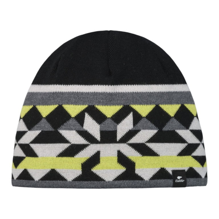 Eisbär Wintermütze (Beanie) Pixie - grau/limegrün - 1 Stück