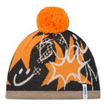 Eisbär Wintermütze (Bommel) Ready Pompon - warm, atmungsaktiv - orange/braun Kinder