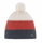 Eisbär Wintermütze (Bommel) Star Pompon RL cremeweiss/rot/grau
