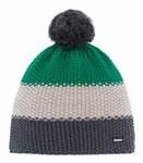 Eisbär Wintermütze (Bommel) Star Pompon RL grün/cremeweiss/grau
