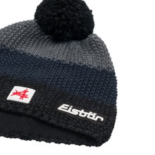 Eisbär Wintermütze Star SA (Pompon) - Merinomix - schwarz/kobaltblau/anthrazitgrau - 1 Stück
