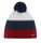 Eisbär Wintermütze Star mit Bommel (Pompon) rot/dunkelblau/weiss - 1 Stück