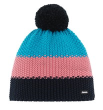 Eisbär Wintermütze Star mit Bommel (Pompon) pink/blau - 1 Stück