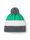 Polar Bear Winter Hat Star with Pom Pom (Pompom) grey/white/mint green - 1 piece